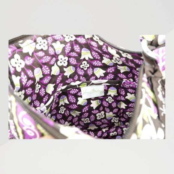 Vera Bradley Quilted Crossbody ~ Floral Print ~ Lots of‎ zippers and pockets - Picture 6 of 6
